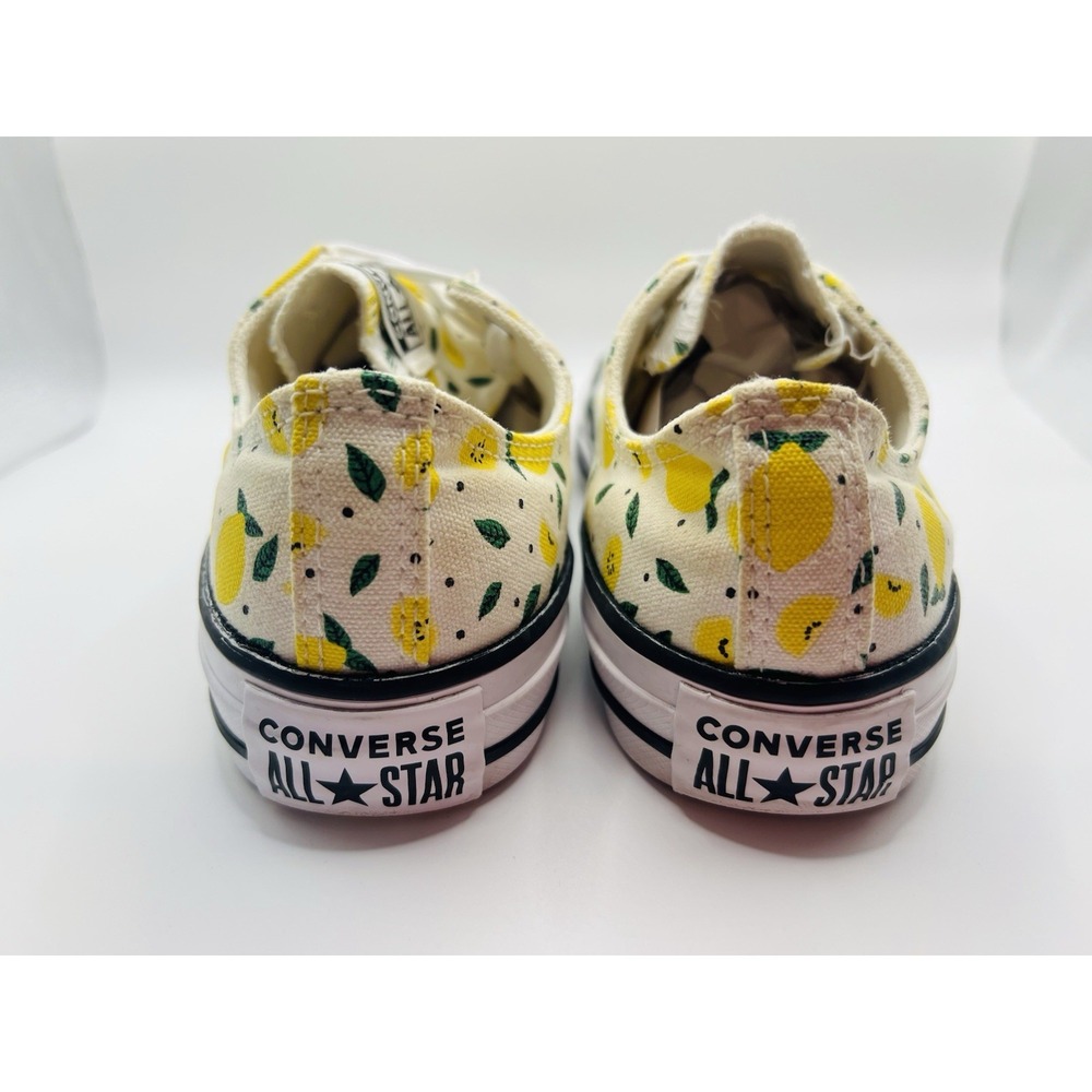 Converse All Star Low Top Lemon Print Canvas Sneakers Youth Shoes US 5 Women 6.5 - Picture 8 of 9